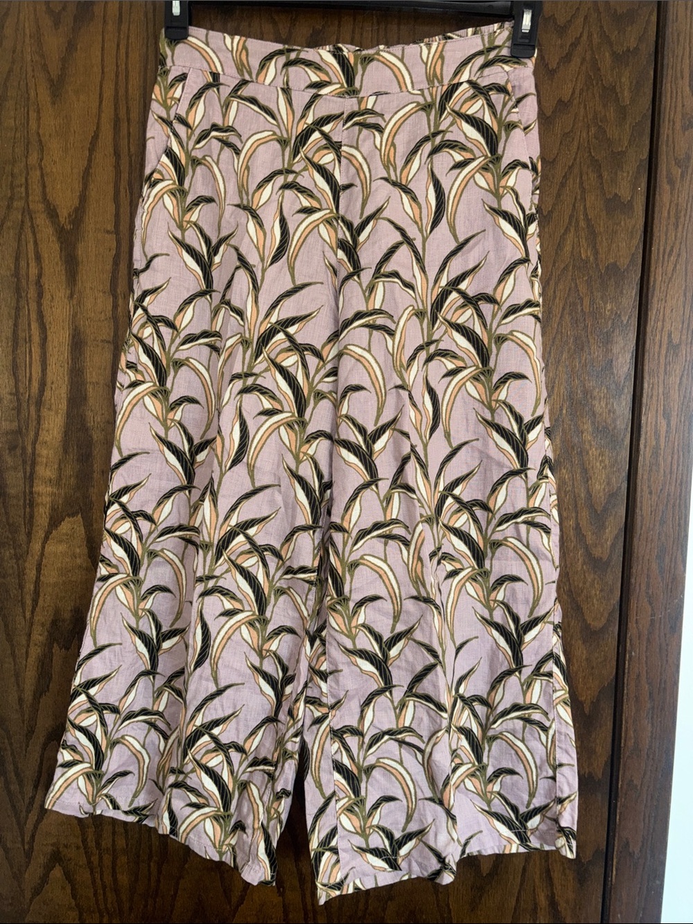 Tahari 100% Linen High Rise Wide Leg Pull On Pants size Large